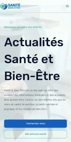 Anteprima del sito Santé & Bien-Être, referenziato per la pubblicazione di articoli sponsorizzati
