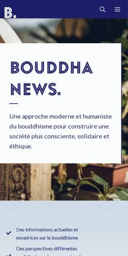 스폰서 기사 게재 매체로 등록된 Bouddha News 사이트 미리보기