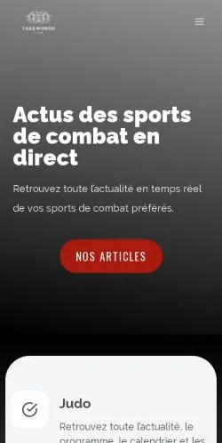 Sponsorlu makale yayını için listelenen Taekwondo Club sitesinin önizlemesi