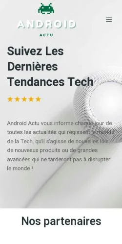 Aperçu du site Android Actu, référencé pour publier un article sponsorisé
