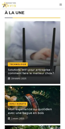 Vorschau der Website Donne Ton Avis, gelistet für die Veröffentlichung gesponserter Artikel
