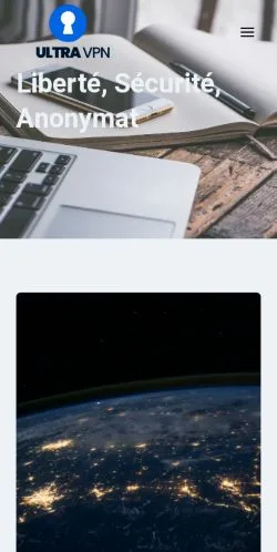 스폰서 기사 게재 매체로 등록된 Ultra VPN 사이트 미리보기