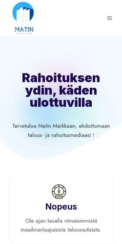 Anteprima del sito Matin Markka, referenziato per la pubblicazione di articoli sponsorizzati