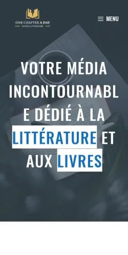 Förhandsvisning av webbplatsen One Chapter A Day, listad för publicering av sponsrade artiklar