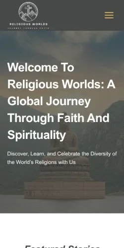 Podgląd witryny ReligiousWorlds, ujętej jako miejsce publikacji artykułów sponsorowanych