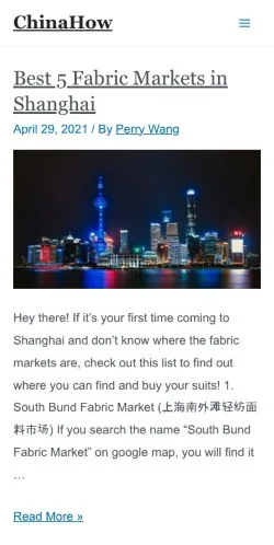 Anteprima del sito ChinaHow, referenziato per la pubblicazione di articoli sponsorizzati