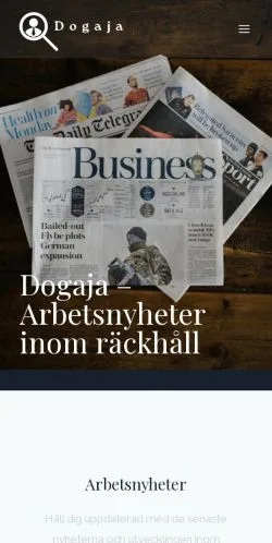스폰서 기사 게재 매체로 등록된 Dogaja 사이트 미리보기