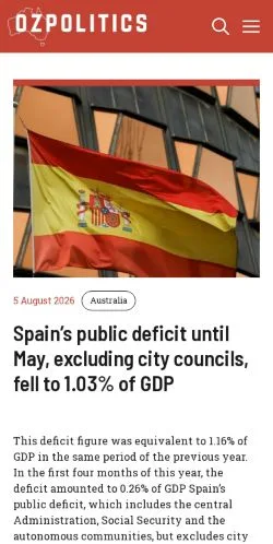 Aperçu du site Ozpolitics, référencé pour publier un article sponsorisé