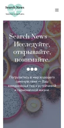 Vista previa del sitio Search News, referenciado para publicar artículos patrocinados