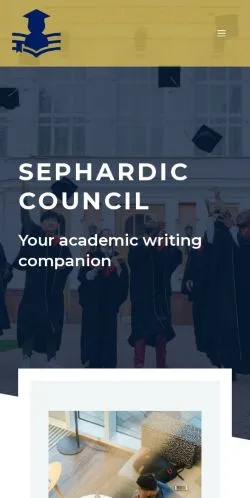 Anteprima del sito Sephardic Council, referenziato per la pubblicazione di articoli sponsorizzati
