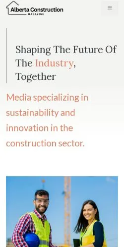 Podgląd witryny Alberta Construction Magazine, ujętej jako miejsce publikacji artykułów sponsorowanych