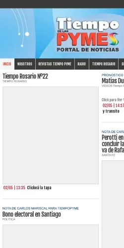 Anteprima del sito Tiempo Rosario, referenziato per la pubblicazione di articoli sponsorizzati