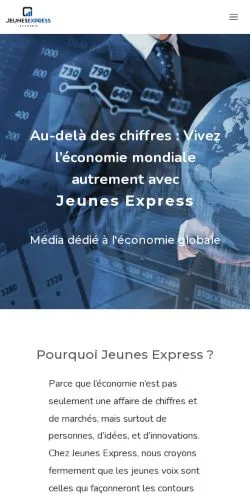 스폰서 기사 게재 매체로 등록된 Jeunes Express 사이트 미리보기