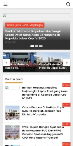 Forhåndsvisning af Buletin Indonesia News, opført til udgivelse af sponsorerede artikler