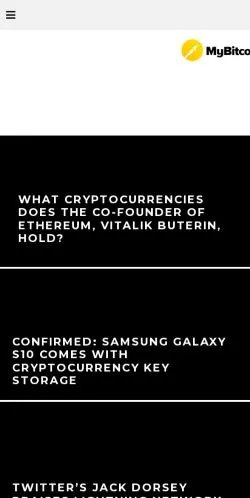 Preview of the My Bitcoin News website, listed for sponsored article publication