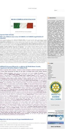 Voorbeeld van de website Agenzia Italia Informa, vermeld voor de publicatie van gesponsorde artikelen