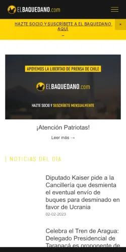 Anteprima del sito El Baquedano, referenziato per la pubblicazione di articoli sponsorizzati