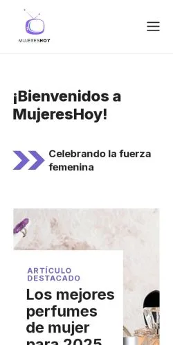 스폰서 기사 게재 매체로 등록된 MujeresHoy 사이트 미리보기