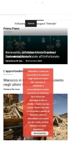 Vista previa del sitio La Nostra Voce, referenciado para publicar artículos patrocinados