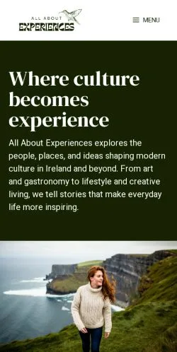 Anteprima del sito All About Experiences, referenziato per la pubblicazione di articoli sponsorizzati