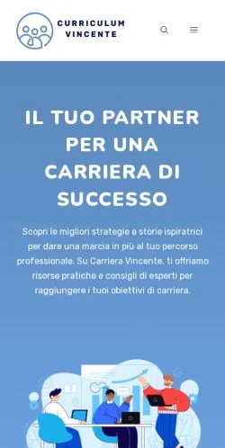 Aperçu du site Carriera Vincente, référencé pour publier un article sponsorisé