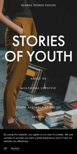 Anteprima del sito Global Young Voices, referenziato per la pubblicazione di articoli sponsorizzati