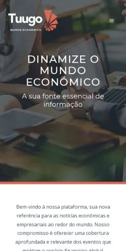 Vista previa del sitio Tuugo, referenciado para publicar artículos patrocinados