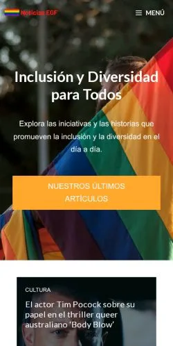 Preview of the Noticias EGF website, listed for sponsored article publication