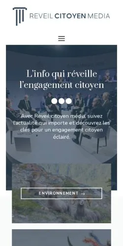 Förhandsvisning av webbplatsen Reveil Citoyen Media, listad för publicering av sponsrade artiklar