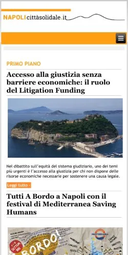 スポンサード記事の掲載先として登録されたNapoli Città Solidaleのサイトプレビュー