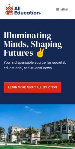 스폰서 기사 게재 매체로 등록된 All Education 사이트 미리보기