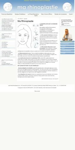 스폰서 기사 게재 매체로 등록된 Dr Allouche Rhinoplastie 사이트 미리보기