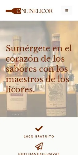 Aperçu du site Online Licor, référencé pour publier un article sponsorisé