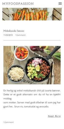 Aperçu du site Myfoodpassion, référencé pour publier un article sponsorisé