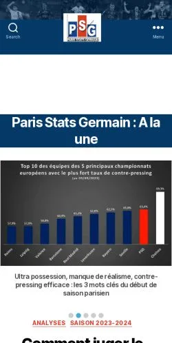 Vorschau der Website Paris Stats Germain, gelistet für die Veröffentlichung gesponserter Artikel