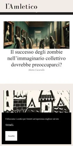 Anteprima del sito L'Amletico, referenziato per la pubblicazione di articoli sponsorizzati