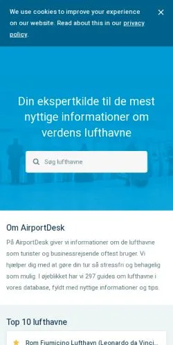Forhåndsvisning af AirportDesk, opført til udgivelse af sponsorerede artikler