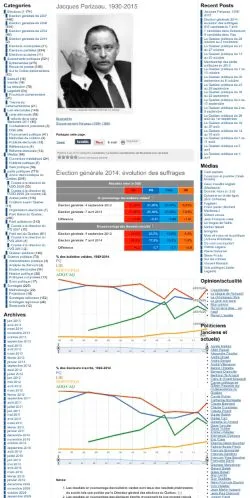 Vista previa del sitio QuébecPolitique, referenciado para publicar artículos patrocinados
