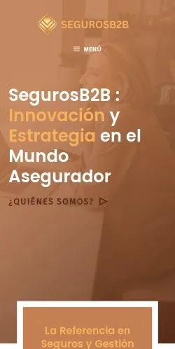 Vista previa del sitio SegurosB2B, referenciado para publicar artículos patrocinados