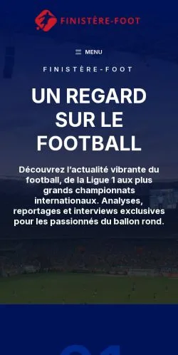 Vorschau der Website Finistère-Foot, gelistet für die Veröffentlichung gesponserter Artikel