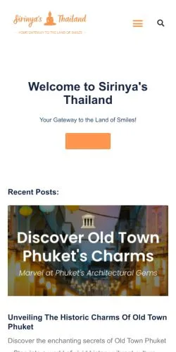 スポンサード記事の掲載先として登録されたSirinya's Thailandのサイトプレビュー