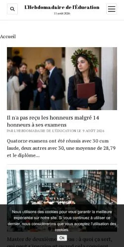 Anteprima del sito Educ-Hebdo, referenziato per la pubblicazione di articoli sponsorizzati