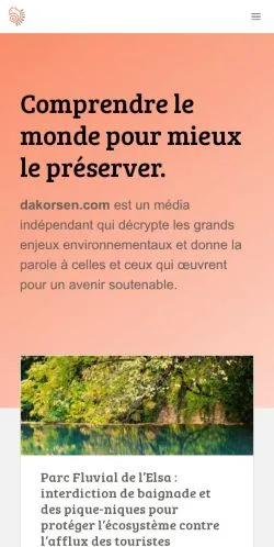スポンサード記事の掲載先として登録されたDakorsenのサイトプレビュー