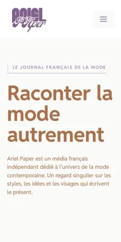 Anteprima del sito Ariel Paper, referenziato per la pubblicazione di articoli sponsorizzati