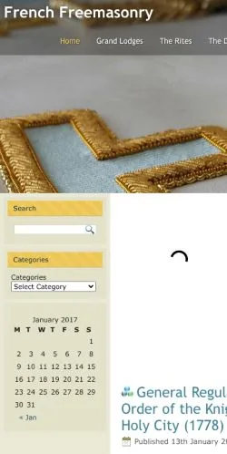 Anteprima del sito French Freemasonry, referenziato per la pubblicazione di articoli sponsorizzati