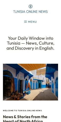 Voorbeeld van de website Tunisia Online News, vermeld voor de publicatie van gesponsorde artikelen