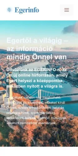 Anteprima del sito Egerinfo, referenziato per la pubblicazione di articoli sponsorizzati