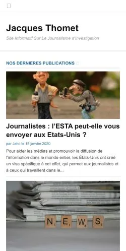 スポンサード記事の掲載先として登録されたJacques Thometのサイトプレビュー