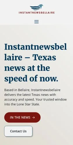 스폰서 기사 게재 매체로 등록된 Instantnewsbellaire 사이트 미리보기