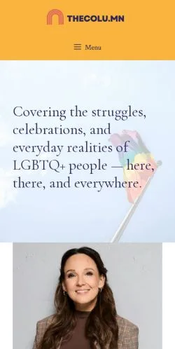스폰서 기사 게재 매체로 등록된 TheColu.mn 사이트 미리보기
